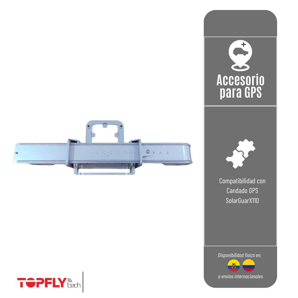 SOPORTE DE CANDADO GPS SOLARGUARDX 110 TOPFLYTECH BARILLAS-X110