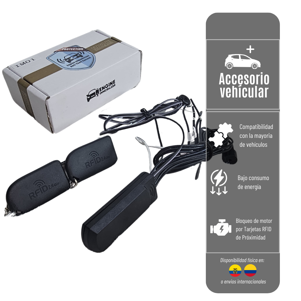 INMOVILIZADOR 12V IM01 AUTOCODE CON TARJETA/SENSOR DE PROXIMIDAD CORTA CORRIENTE ANTI ATRACO, BAT. 1 AÑO Y ENTRADA PARA GPS RFID-IM01