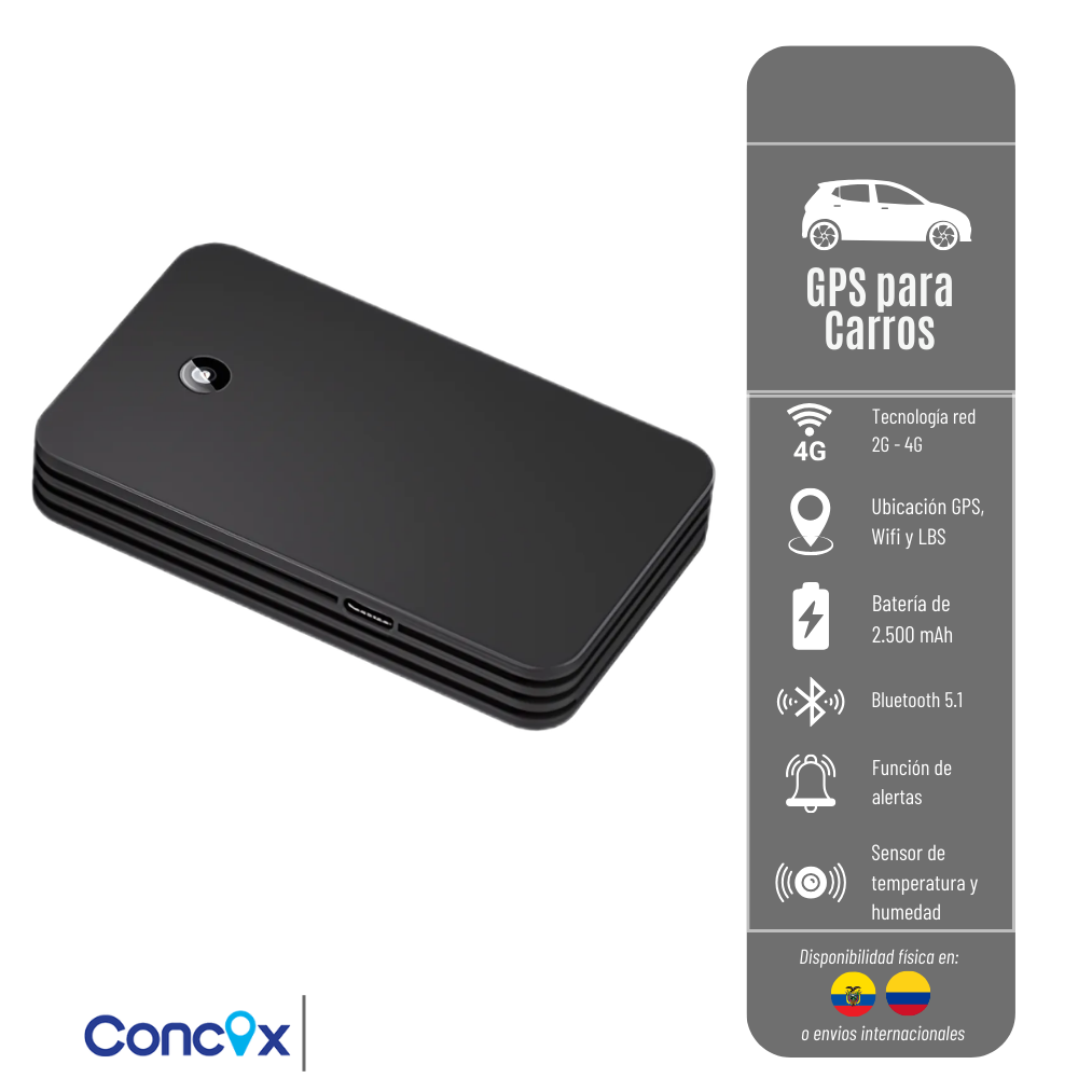 GPS LL309 CONCOX PORTATIL RED  4G BATERIA DE 2500 MAH CON MONITOREO DE TEMPERATURA Y HUMEDAD 
