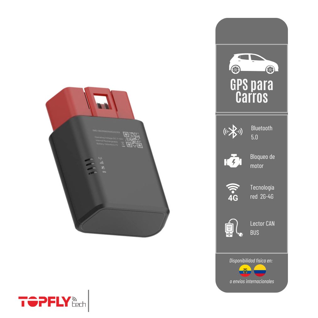 GPS OBD TORCHX 110 TOPFLYTECH RED 2G 3G Y 4G CON LECTURA BLE Y WIFI TOPFLYTECH OBD-TORCHX-110