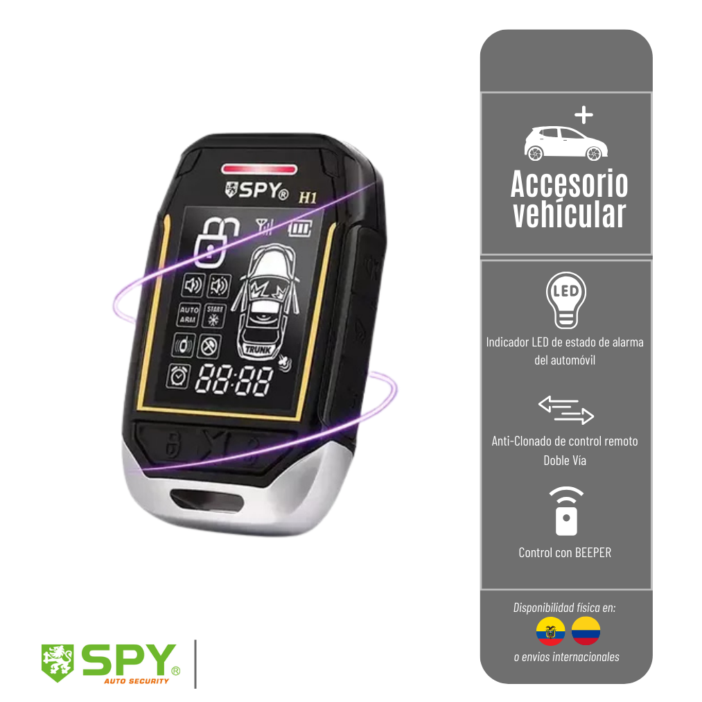 CONTROL REMOTO LCD - LT861 SPY PARA ALARMA - BIDERECCIONAL CON ENCENDIDO REMOTO CONTROL-LT861
