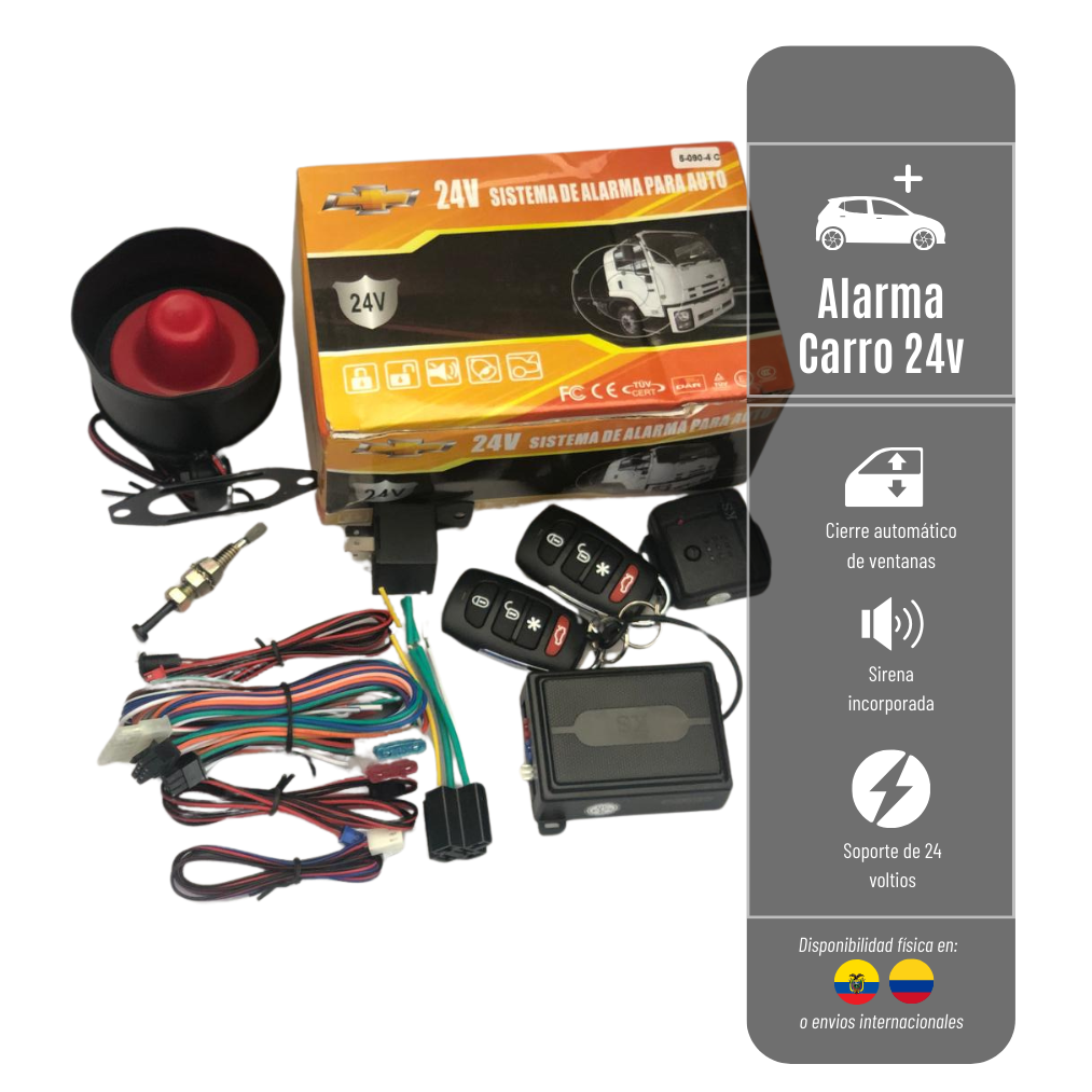 Sistema de Alarma Para Vehículos 24V CHEVROLET-5-090-4
