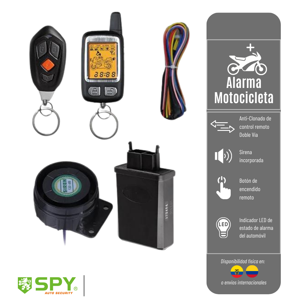 Sistema de Alarma LM108 SPY Para Motocicleta - Bidireccional