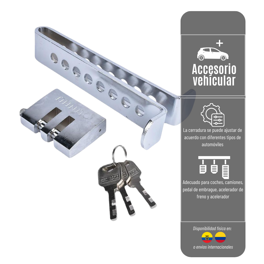 CANDADO DE PEDAL DEL EMBRAGUE PARA VEHÍCULO CD LEGEND CAND-PED-6-108-6
