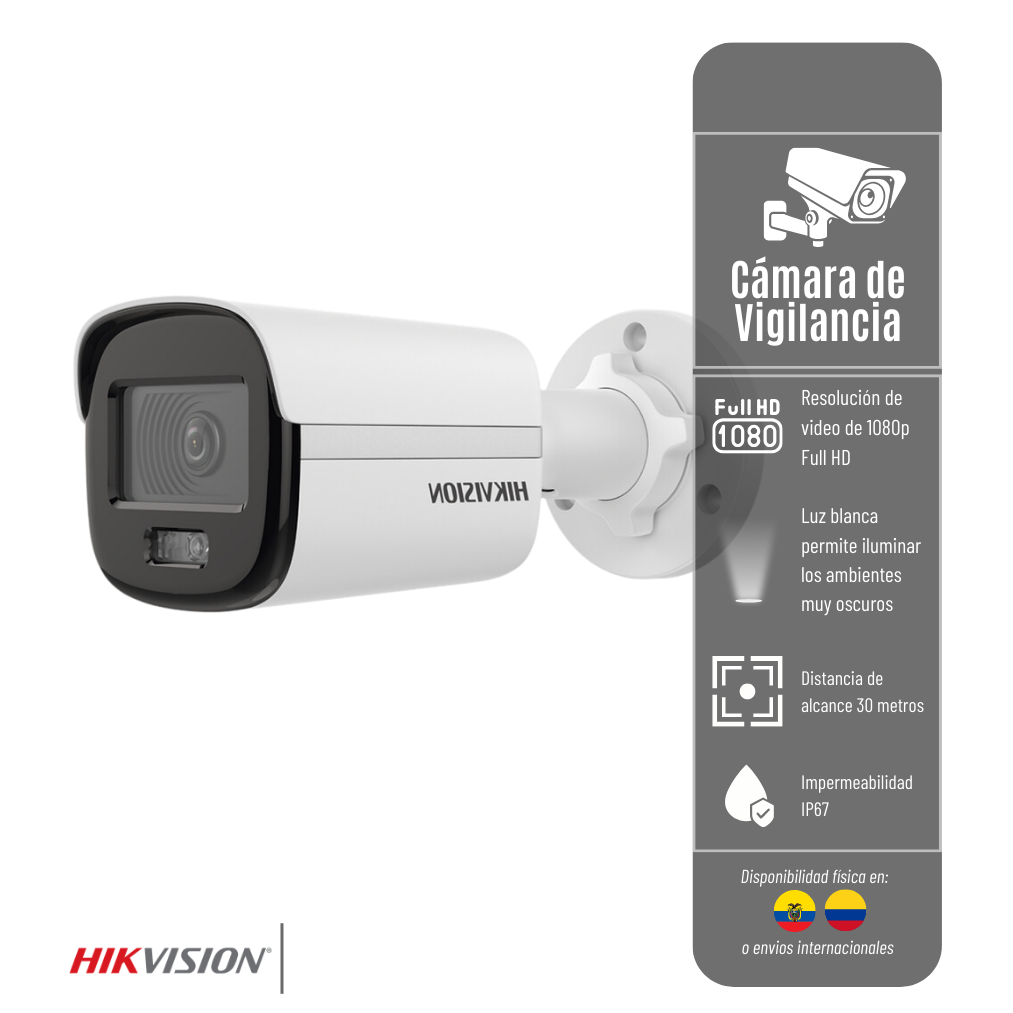 CAMARA COLOR VU 2MP TUBO CON AUDIO PLASTICA EXT. 4 EN 1 IR 10-20M CAM-TUBO-1080-VU