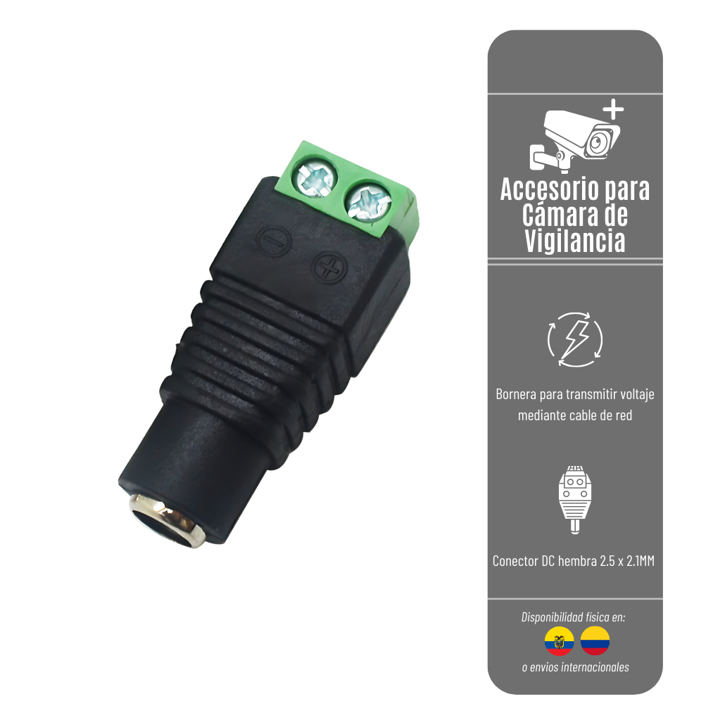ADAPTADOR PLUG DC 2,5 HEMBRA PLUG-2.5-HEM