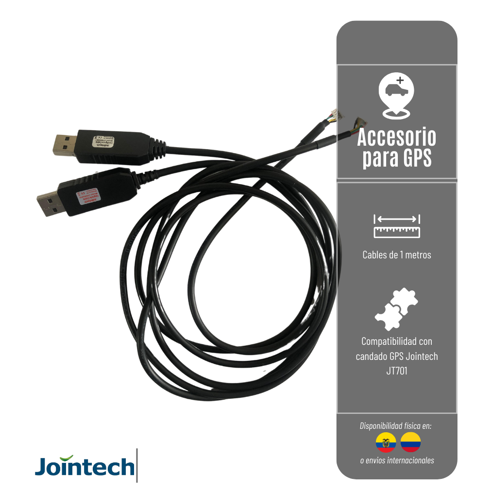 CABLE USB-JT701 DE CONFIGURACIÓN Y ACTUALIZACIÓN PARA CANDADO GPS JOINTECH JT701
