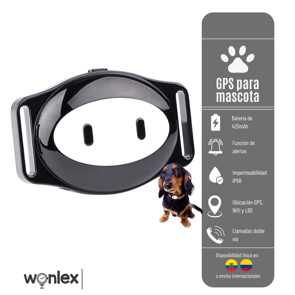 GPS D79 WONLEX PARA MASCOTAS RED 2G, BATERÍA DE 420 MAH