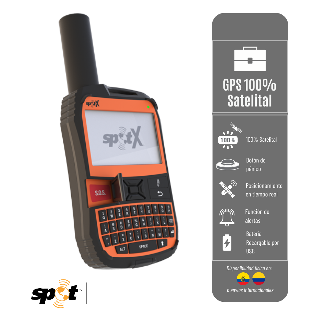 DISPOSITIVO DE RASTREO GPS 100% SATELITAL SPOT X