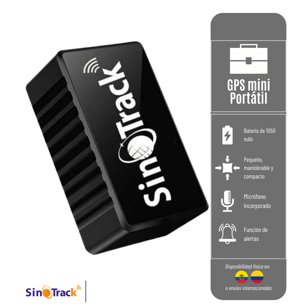 GPS ST903 SINOTRACK PORTÁTIL RED 2G, batería 1.000 MaH
