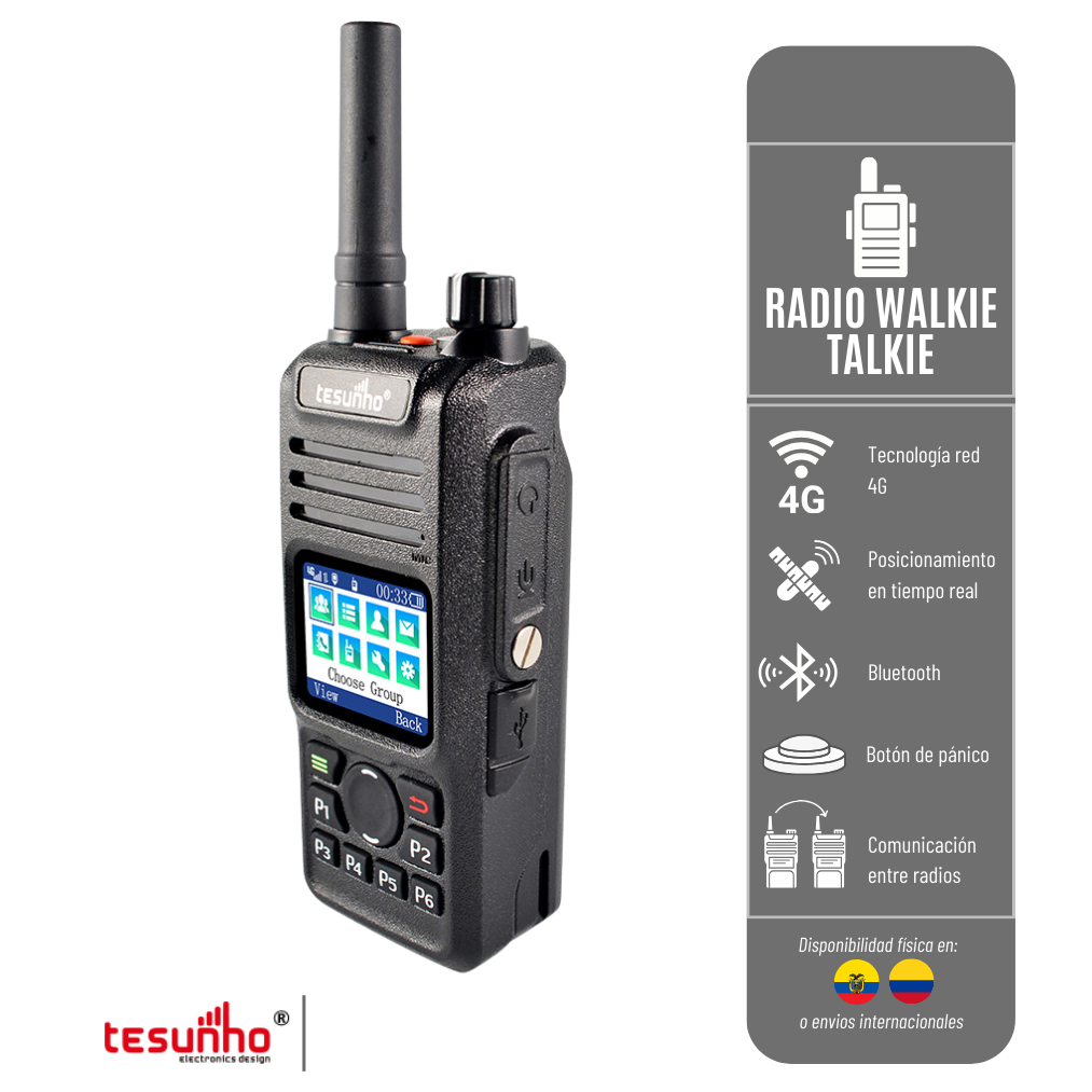 RADIO TH-682 TESUNHO WALKIE TALKIE RED 2G Y 4G CON BLUETOOTH  TH-682-BT