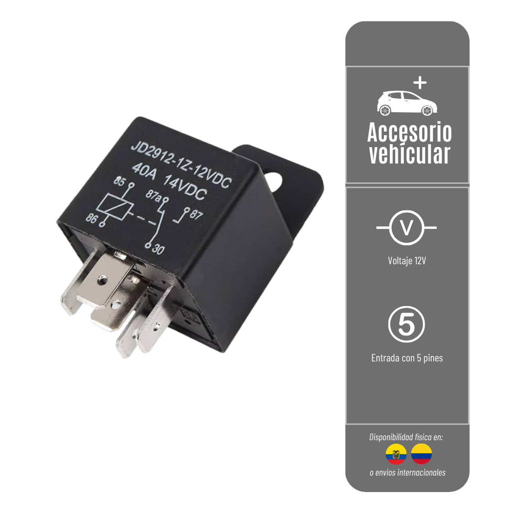 RELAY DE 12 V / 5 PATAS RELAY-12V-5P