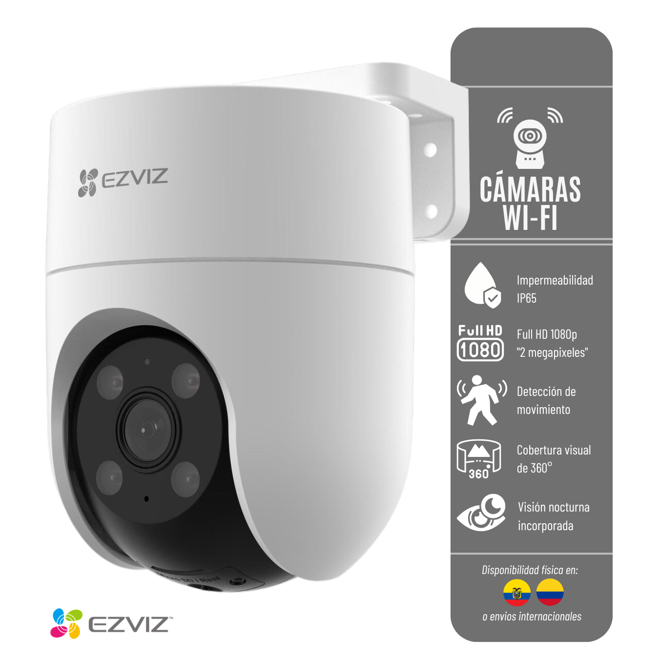 CAMARA WIFI PTZ H8C 1080P PARA EXTERIORES