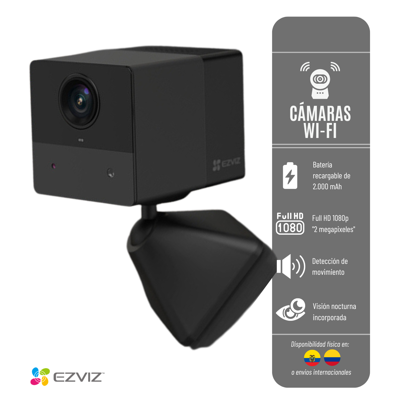 CAMARA PTZ BC2 1080P INTERIOR IP CON BATERIA