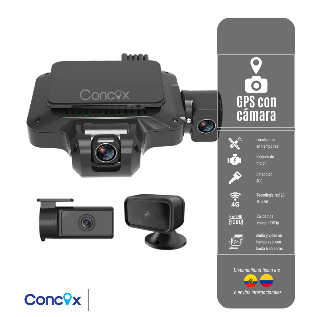 Dash Cam DVR JC450 JIMI-CONCOX GPS CON CÁMARA RED 4G