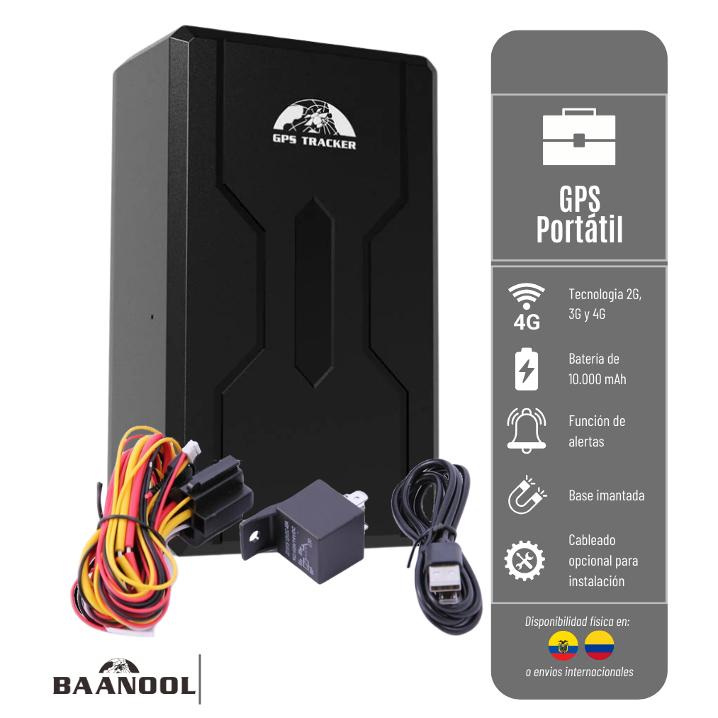 GPS 408B COBAN PORTÁTIL O HÍBRIDO RED 2G, 3G  y 4G Batería de 10.000 MaH