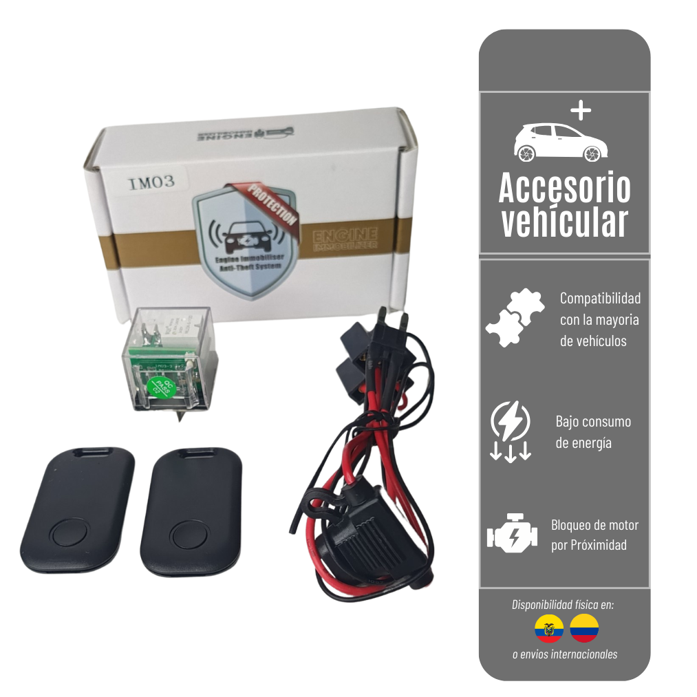 INMOVILIZADOR 12V IM03 AUTOCODE CON TARJETA/SENSOR DE PROXIMIDAD CORTA CORRIENTE ANTI ATRACO BAT 1 AÑO Y ENTRADA PARA GPS RFID-IM03