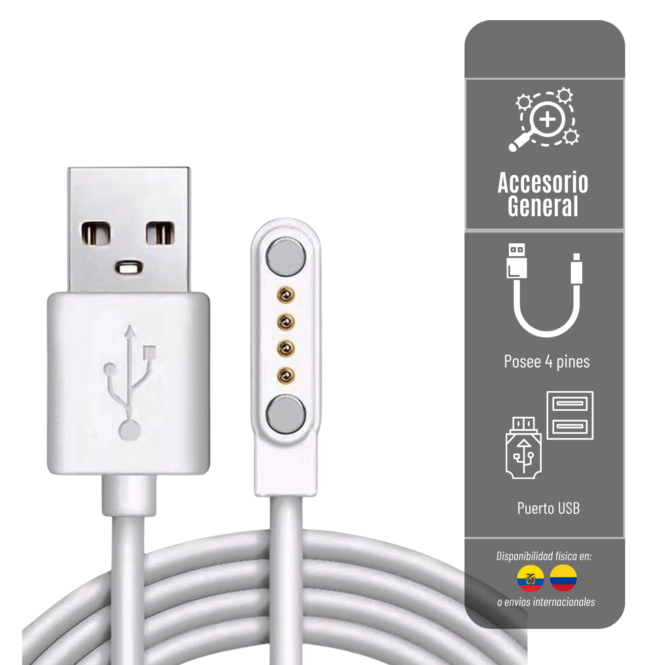 CABLE DE CARGA PARA RELOJ WONLEX  CARG-WONLEX