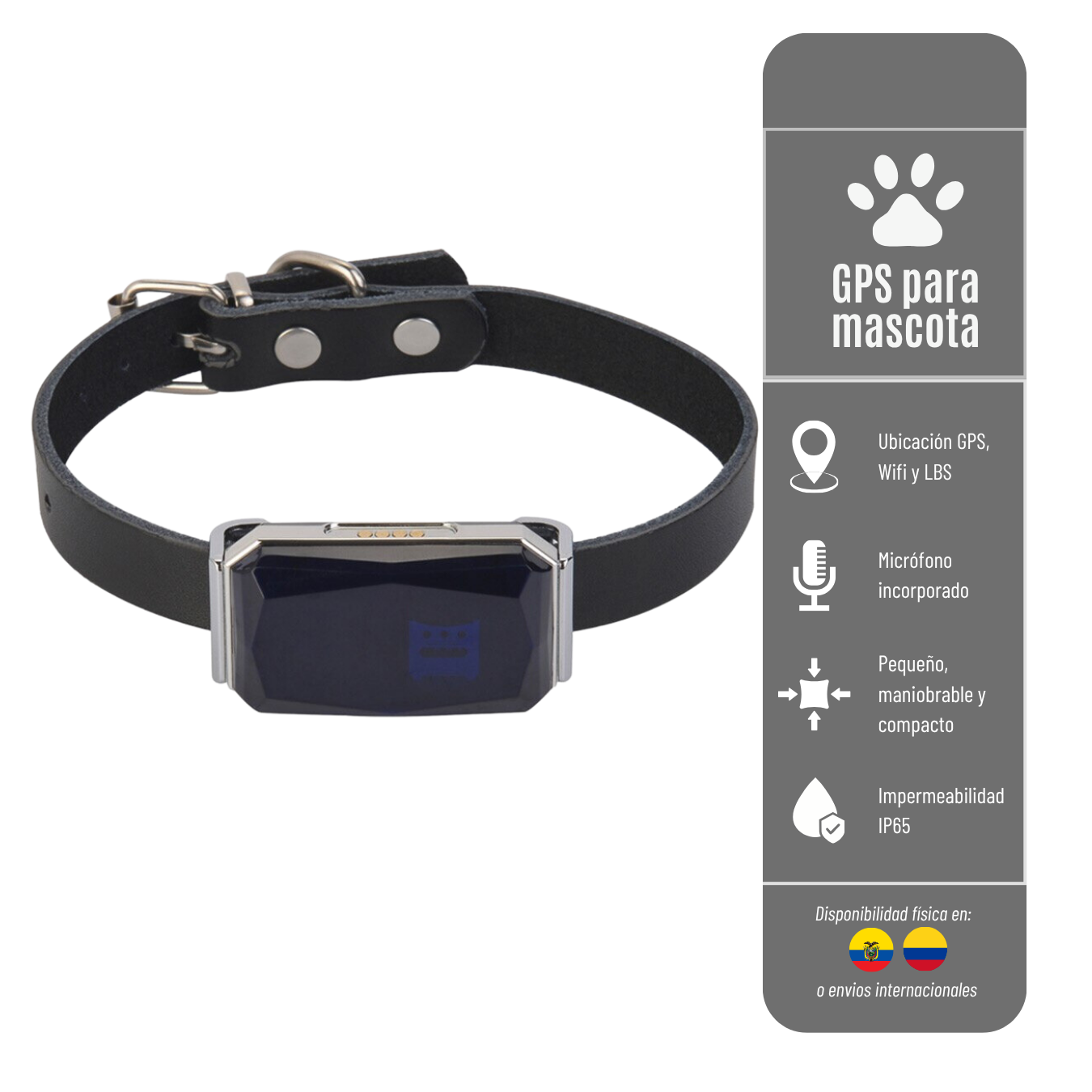 LIQUIDACIÓN* GPS G12 LOCALIZADOR PORTATIL PARA MASCOTAS, BATERÍA DE 850MAH