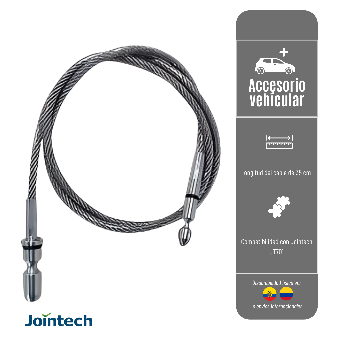 CABLE DE 35 CM PARA JT701 GUAYA-35CM-JT701