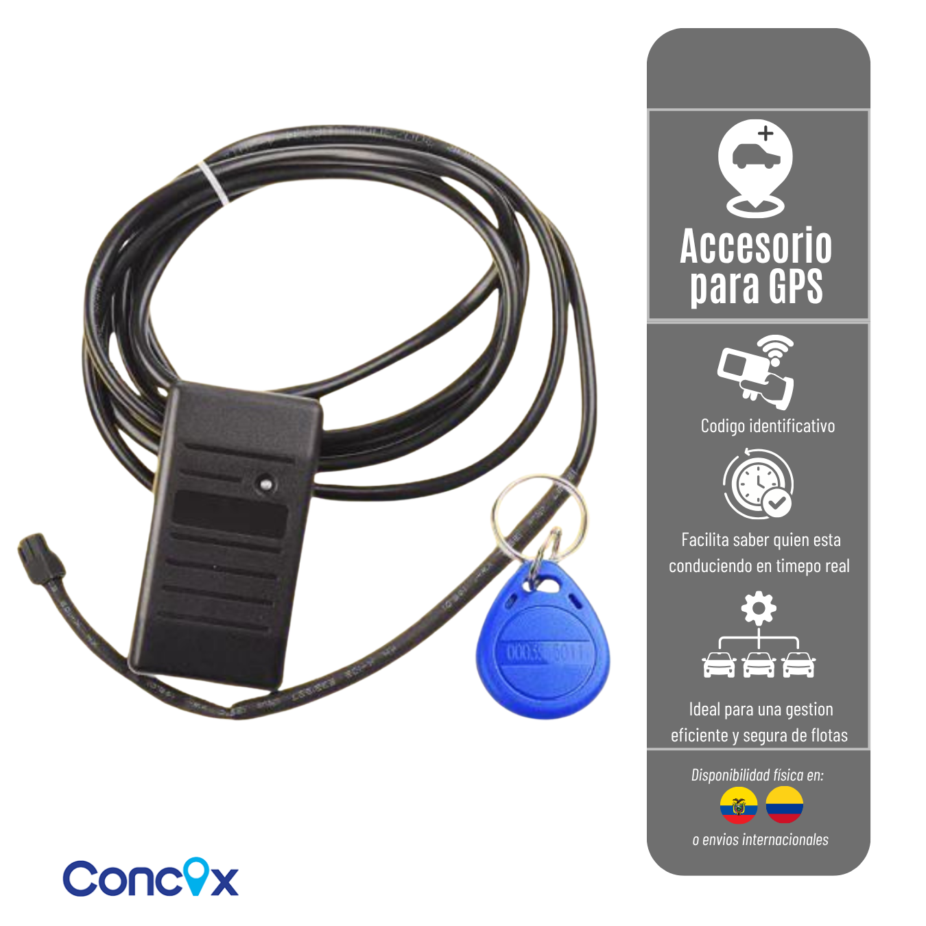 LECTOR DE TARJETA RFID RS485 CONCOX  LECTOR-RFID-GPS